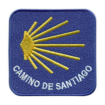 Vezena zakrpa Put sv. Jakova - Camino de Santiago - kvadratna verzija - Prišivna - Vezena zakrpa/značka/amblem