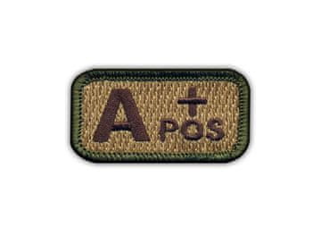 Vezena zakrpa/značka/amblem krvne grupe A "pos" višebojna - za prišivanje