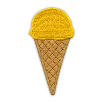 Sladoled Patchion - Žuti sorbet - Magnetna podloga - Vezeni flaster/značka/amblem