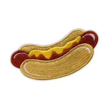 Hot-dog sa senfom - magnetska podloga - vezena zakrpa/značka/amblem
