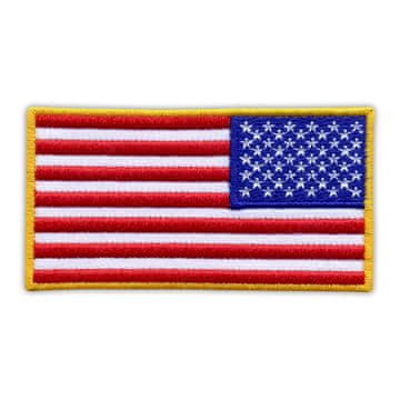 Vezena zastava Sjedinjenih Američkih Država - naličje - samoljepljiva podloga - vezena zakrpa/značka/amblem