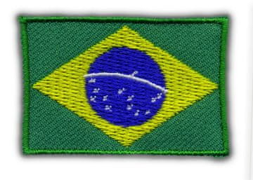 Brazilska zastava - magnetska podloga - vezena zakrpa/značka/amblem
