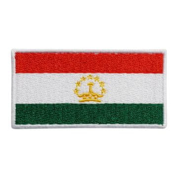Vezena zastava Tadžikistana - Samoljepljiva podloga - Vezena zakrpa/značka/amblem