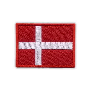 Vezena zastava Danske - magnetska podloga - vezena zakrpa/značka/amblem