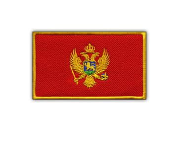 Vezena zastava Crne Gore - Prišivna - Vezena zakrpa/značka/grb