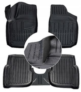 Gumene prostirke, brisači, VW Polo 5 Sedan 2010-2020, UD kanali