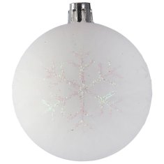 Set od 9 smrznutih plastičnih kuglica sa šljokicama, puderasto ružičasta boja, 6 cm
