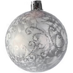 Set od 9 smrznutih plastičnih kuglica sa šljokicama, puderasto ružičasta boja, 6 cm