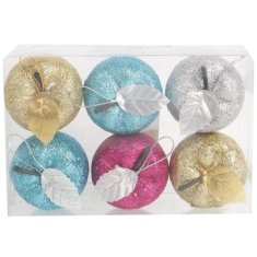 Set od 6 plastičnih jabučica, 5 cm