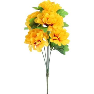 Buket od 5 krizantema, 36 cm, žuta boja