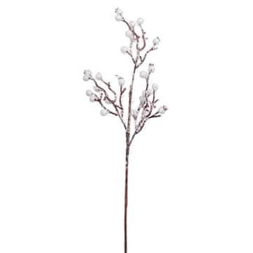 Dekorativna grančica sa snježnim kuglicama 50 cm