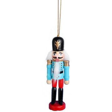 Drvena figurica Krckoalvašić 12,5 cm - plava božićna ukrasna privjeska br. 6