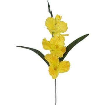 Umjetni cvijet gladiole žute boje, 54 cm