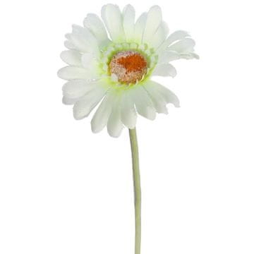 Gerbera dekorativna, izgleda kao živa, bijelo-zelena boja, 55cm