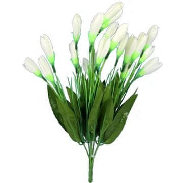 Buket od 20 umjetnih bijelih krokusa - dekoracija visine 35 cm