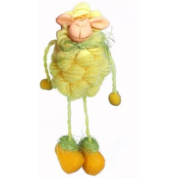 Figurka janjetine od vune za posaditi 18cm žuta