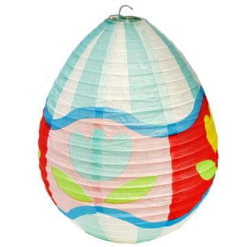 Jajko lampion papirnati sklopivi 25 cm plavo