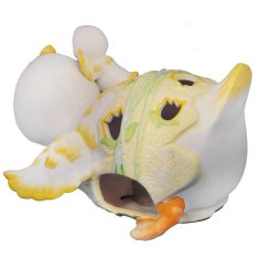 Uskrsni lampion - keramička figurka patke s pačetom za tealight, zelena, 17 cm