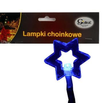 Plave LED zvjezdice na prozirnom kabelu za božićne dekoracije