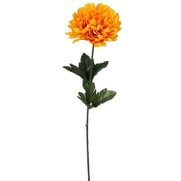 Umjetna krizantema, pojedinačna, 50 cm, narančasta - dekoracija za Svi sveti