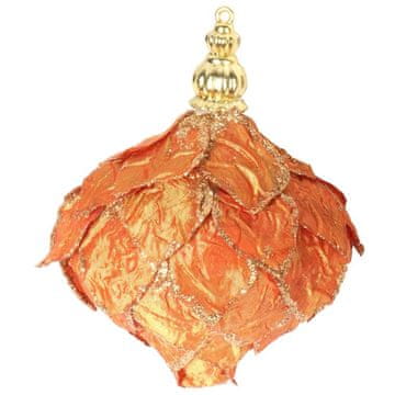 Zawieszka wrzeciono narančasta sa šljokicama 10 cm