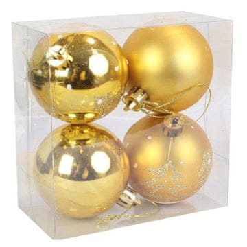 Set od 4 plastičnih kuglica za bor, 6 cm