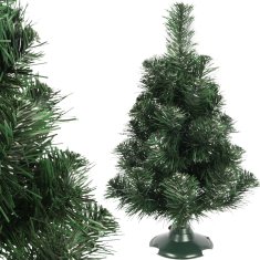 Umjetna božićna jelka zeleno-srebrna 45 cm, poljskog proizvođača GOLIAT, spremna za postavljanje