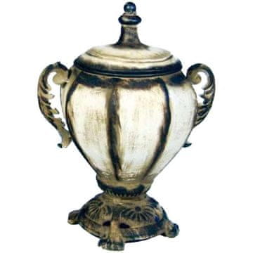 Urna od metaloplastike u kremasto-smeđoj boji s poklopcem 30x22 cm