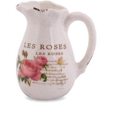 Keramički vrč Rose s protukliznim podlošcima, vintage stil, 16 cm