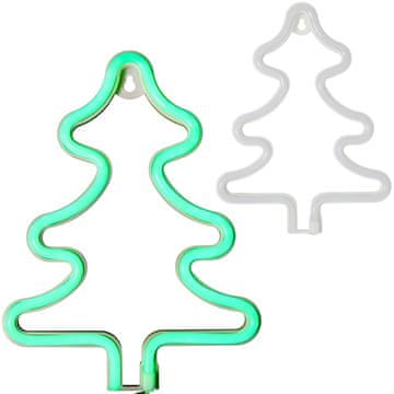 Božićna led svjetleća dekoracija - neon jelka 23 cm