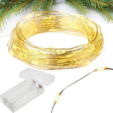10 LED ŽARULJICA MIKRO ŽIČANIH SVJETLA NA BATERIJE TOPLO BIJELO SVJETLO