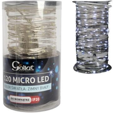 Božićne lampice 120 LED IP20 hladno bijela na baterije