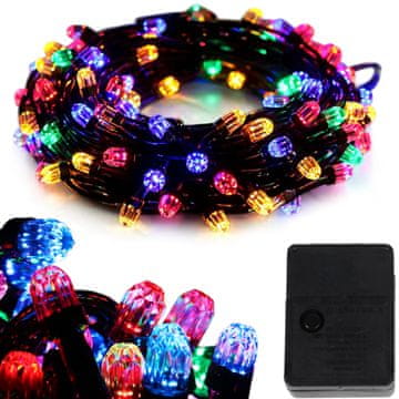 Božićna lampica 200 LED kristali s programatorom, višebojna flash, 15 m