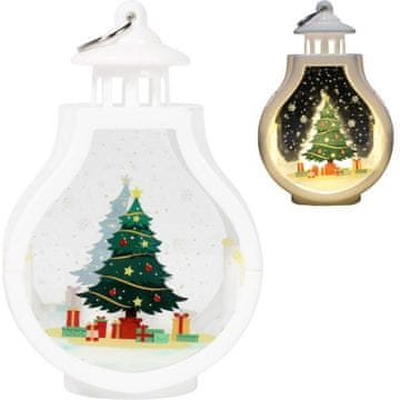 Božićni lampion svjetleća LED dekoracija za bor