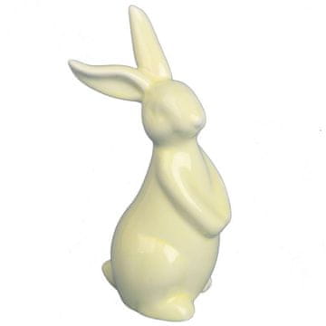 Keramički zec, stojeća figurica, 15 cm, žuta