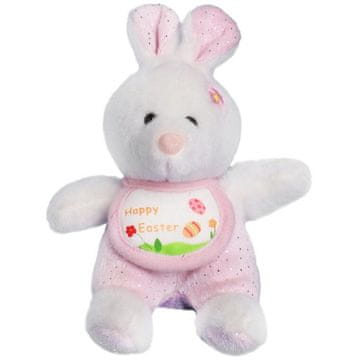 Ružičasti plišani uskršnji zec s natpisom 'Happy Easter'