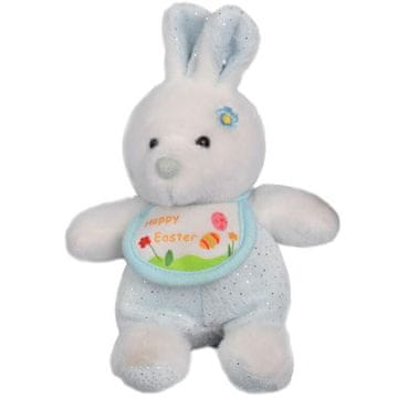 Plavi plišani uskrsni zec s natpisom 'Happy Easter'