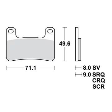 TRW Kočione pločice MCB752SV