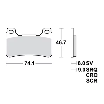 TRW Kočione pločice MCB755SV