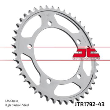 JT R1792-43 čelični stražnji lančanik, 43T, veličina 525