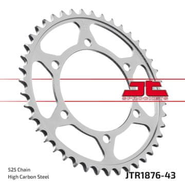 JT R1876-43 čelični stražnji lančanik, 43T, veličina 525