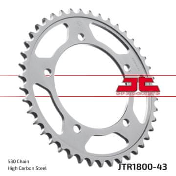 JT R1800-43 čelični stražnji lančanik, 43T, veličina 530