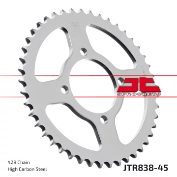 JT R838-45 čelični stražnji lančanik, 45T, veličina 428