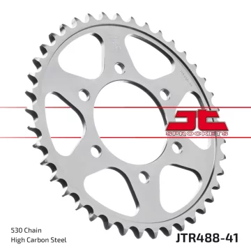 JT R488-41 čelični stražnji lančanik, 41T, veličina 530