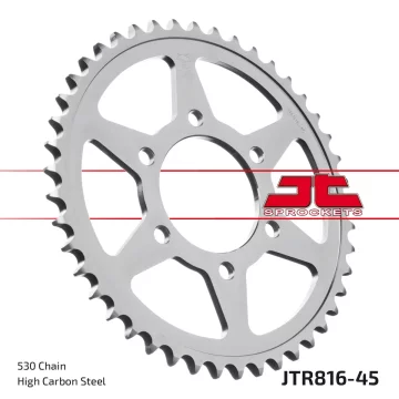 JT R816-45 čelični stražnji lančanik, 45T, veličina 530