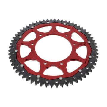ZF Dual ZFD-15097-62-RED stražnji lančanik, 428/62z crveni za Aprilia / FBMondial / Malaguti / Zundapp
