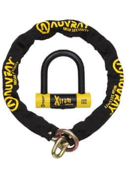 Auvray XTREM MEDIUM set lanca i laso karika s lokotom - duljina 120 cm, promjer 13,5 mm (S.R.A. klasa)