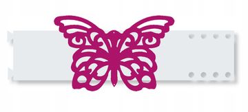 Ukrasna traka za glavu s opružnom kopčom za zavjese BUTTERFLY roza