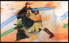 STAR WARS Yoda zavjesa za mlade Star Wars 550x150 TRAKA SW08