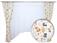 SET zavjesa za dječju sobu životinje ŠUMA skandinavski stil